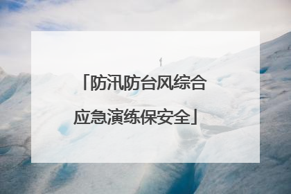 防汛防台风综合应急演练保安全