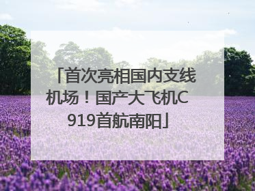 首次亮相国内支线机场！国产大飞机C919首航南阳