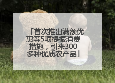 首次推出满额优惠等5项提振消费措施，引来300多种优质农产品