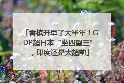 香槟开早了大半年！GDP超日本“坐四望三”，印度还是太超前