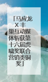 马应龙 X 丰巢互动媒体斩获第十六届虎啸奖联合营销类铜奖