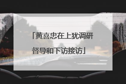 黄喜忠在上犹调研督导和下访接访