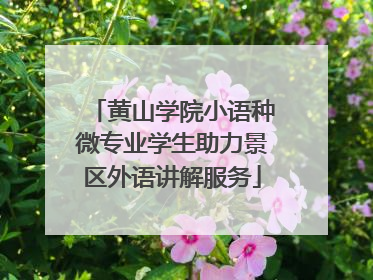 黄山学院小语种微专业学生助力景区外语讲解服务