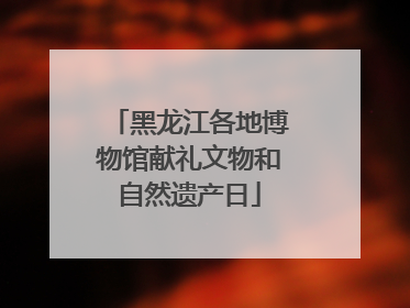 黑龙江各地博物馆献礼文物和自然遗产日