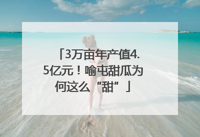 3万亩年产值4.5亿元！喻屯甜瓜为何这么“甜”