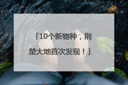 10个新物种，荆楚大地首次发现！