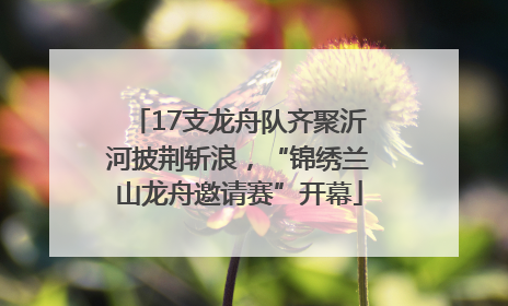17支龙舟队齐聚沂河披荆斩浪，“锦绣兰山龙舟邀请赛”开幕