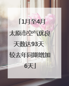 1月至4月 太原市空气优良天数达93天 较去年同期增加6天