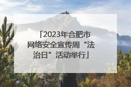 2023年合肥市网络安全宣传周“法治日”活动举行