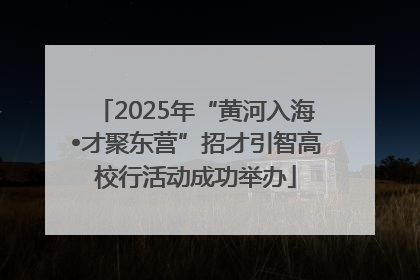 2025年“黄河入海•才聚东营”招才引智高校行活动成功举办