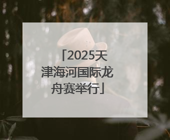2025天津海河国际龙舟赛举行