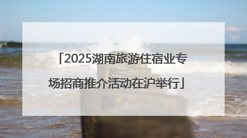 2025湖南旅游住宿业专场招商推介活动在沪举行