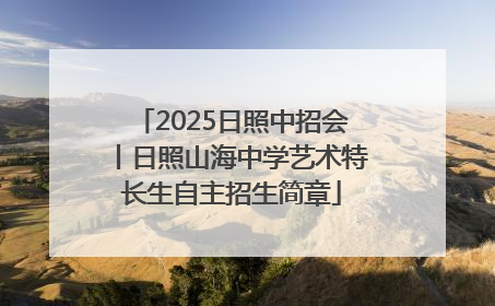 2025日照中招会丨日照山海中学艺术特长生自主招生简章