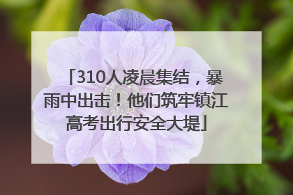 310人凌晨集结，暴雨中出击！他们筑牢镇江高考出行安全大堤