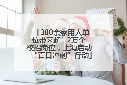 380余家用人单位带来超1.2万个校招岗位，上海启动“百日冲刺”行动