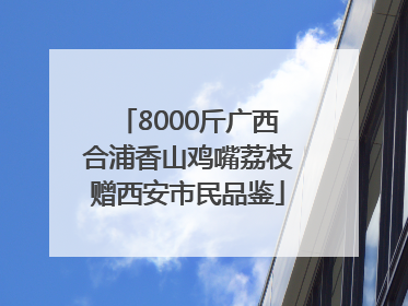 8000斤广西合浦香山鸡嘴荔枝赠西安市民品鉴
